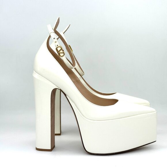 Valentino Garavani White Platform Heels - Picture 8 of 16